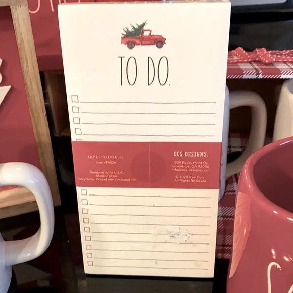 Rae Dunn Notes/ TO DO Truck note pad- NWT - Picture 3 of 5